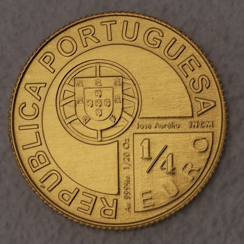 Goldmünze 0,25 Euro Portugal 2013 Antero de Quental