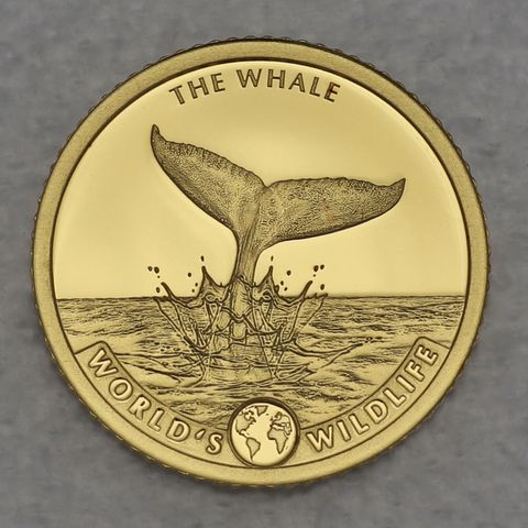 Goldmünze 0,5g  Kongo 2020 10 Francs - The Whale / Wal (World's Wildlife Collection)