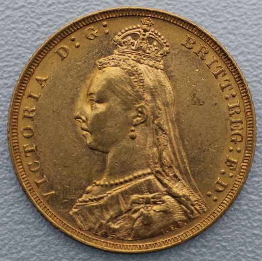 Sovereign Goldmünze Australien Königin Victoria mit Krone