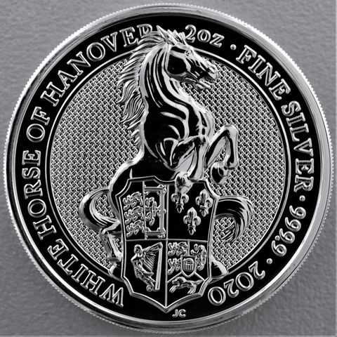 Silbermünze 2oz Queen's Beasts 2020 - White Horse of Hanover