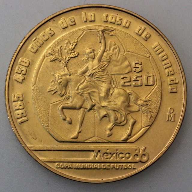 450 Anos de la case de moneda Goldmünze Mexiko 250 Dollars