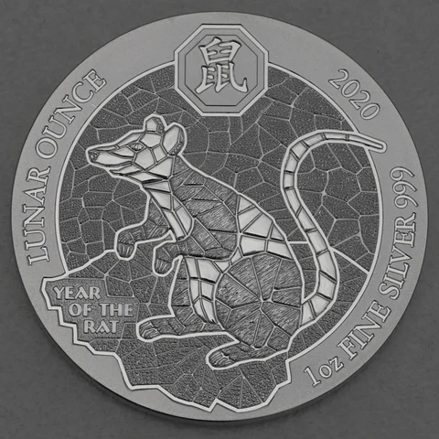Silbermünze 1oz Lunar Ounce 2020 - Maus / Year of the Mouse