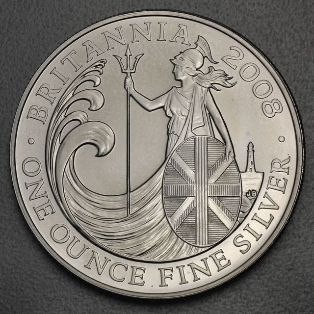 Motive der Silber Britannia Münzen 2008 und 2009