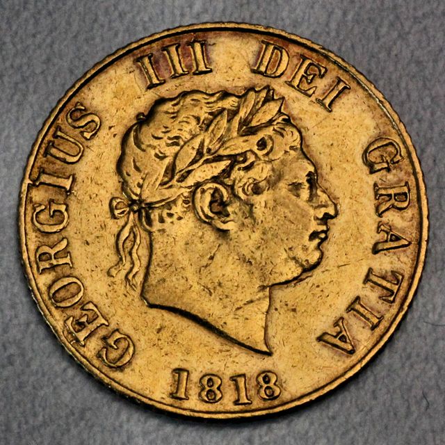 halber Sovereign Goldmünze George III