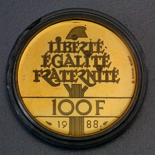 100 Francs Gedenkmünzen 1988