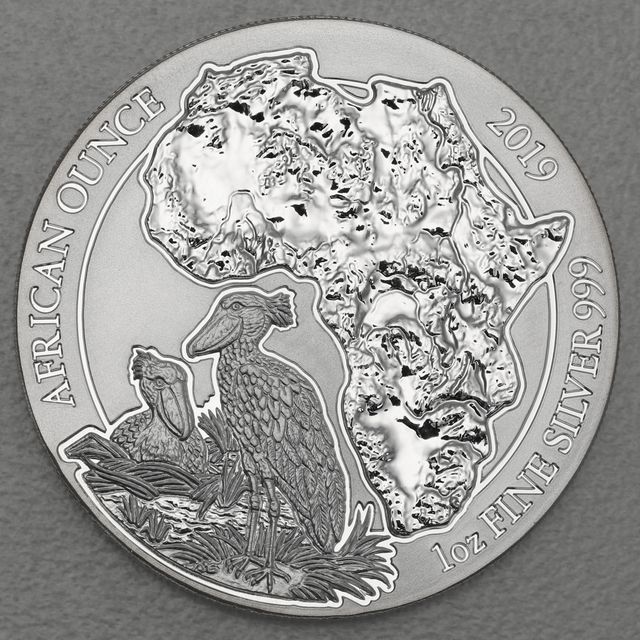 Silbermünze African Ounce 2019 - Schuhschnabel