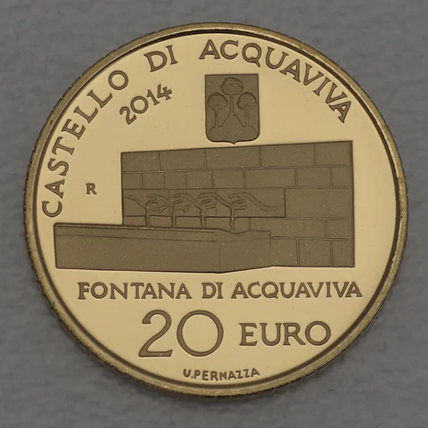 20 Euro Goldmünze San Marino 2014 Castello di Acquaviva