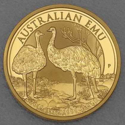 1oz Goldmünze 2019, Australian Emu