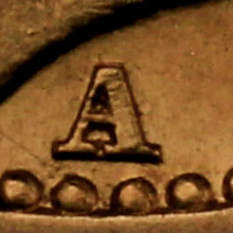 Prägezeichen der Herstellungsstädte "A" Berlin und "B" Hannover der Schaumburg-Lippe Reichsgoldmünzen.