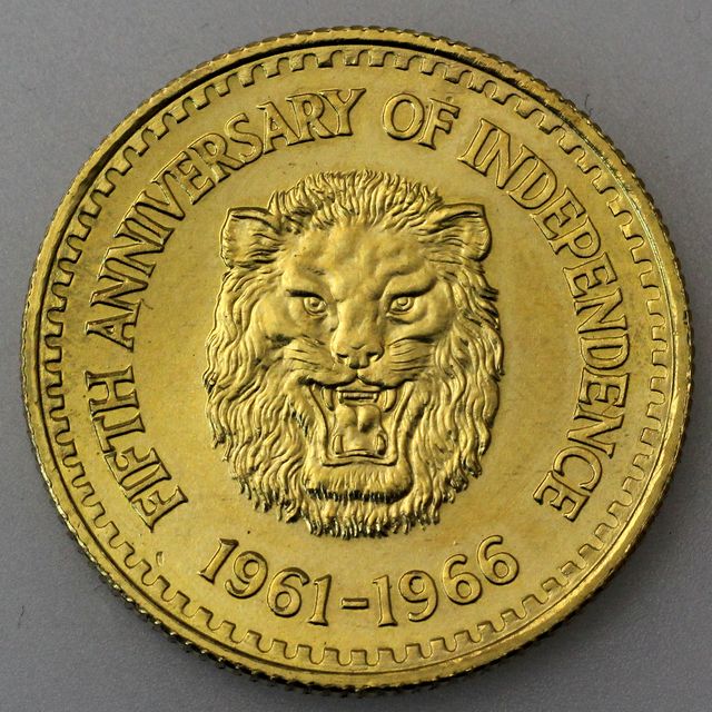 1/4 Golde Goldmünze Sierra Leone 1966
