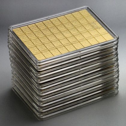 Investmentpaket aus 10 x 100g Goldtafeln