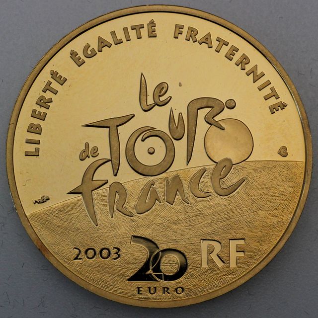 20 Euro Goldmünze Frankreich 2003 Tour de France Sprint