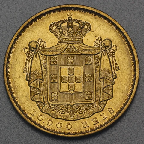 10000 Reis Goldmünze Portugal Ludovicus I