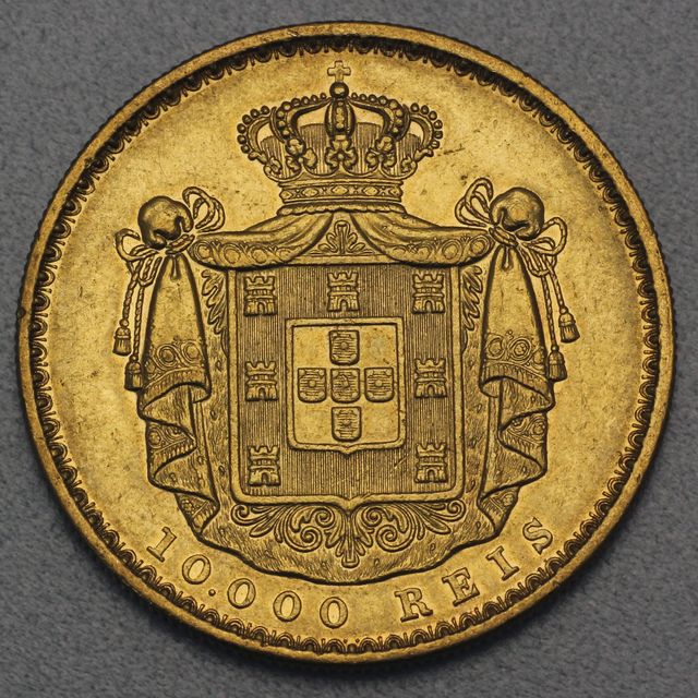 10000 Reis Goldmünze Portugal Ludovicus I