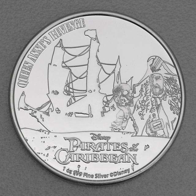 Silbermünze 1oz Niue Pirates of the Caribbean 2022 - Queen Anne&#039;s Revenge - Blackbeard