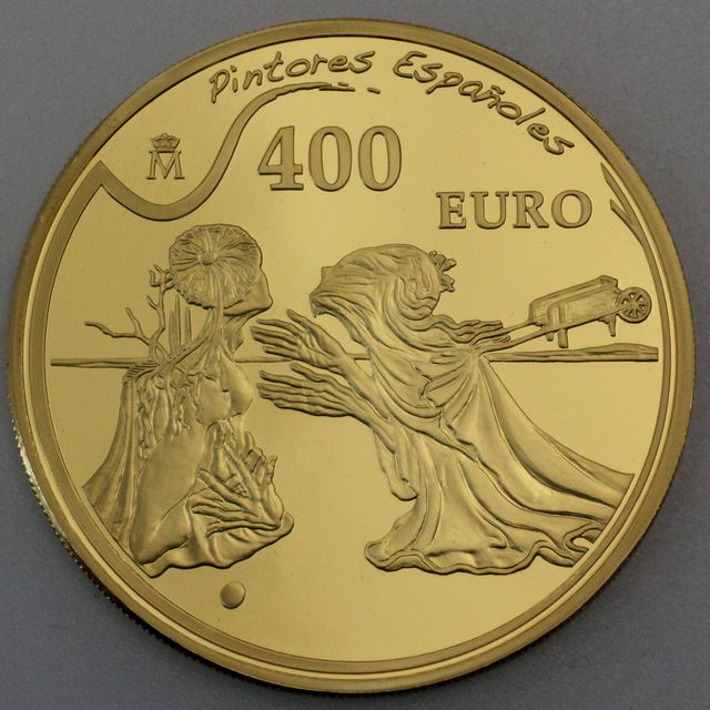 400 Euro Goldmünze Spanien 2009 Salvador Dali