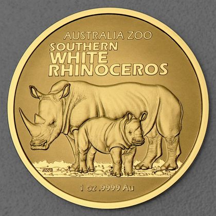 Australia Zoo, 1oz Goldmünze, Nashorn, 2023