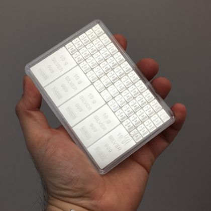 5 x 10g + 50 x 1g Silber CombiBar®