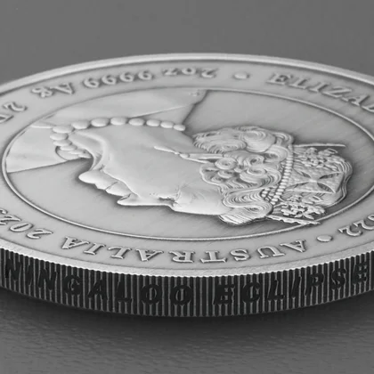 Ningaloo Eclipse, Silbermünze 1oz, Randumschrift