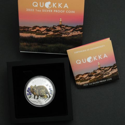 Silbermünze 1oz Australian Quokka 2022 Etui