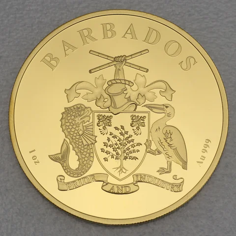 Goldmünze 1oz Barbados Flamingo 2022