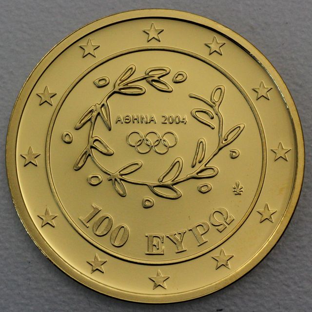 Goldmünze 100 Euro Griechenland 2004 Akropolis