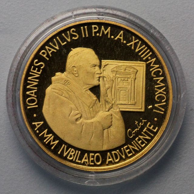 100.000 Lire Goldmünze 1996 Vatikan