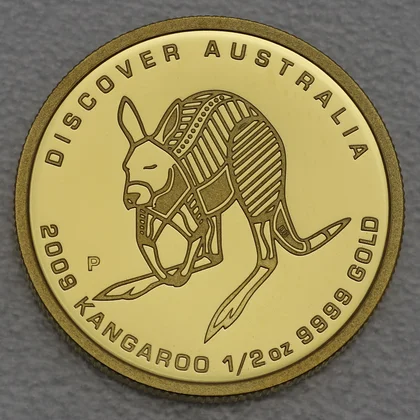 Goldmünze 1/2oz Discover Australia - Dreaming Serie - 2009 Kangaroo
