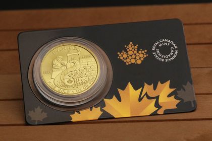 Goldmünze der Serie "Klondike Gold Rush" mit 99,999% Goldfeingehalt