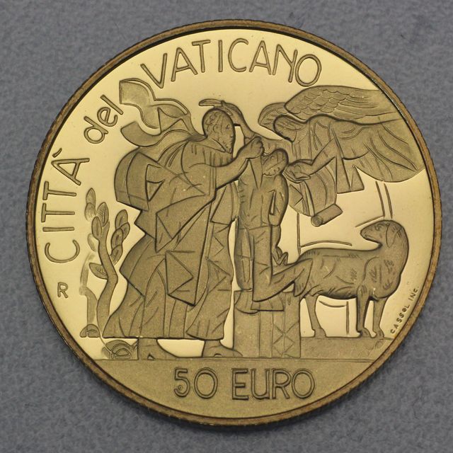 50 Euro Goldmünze Vatikan 2002 &quot;Abrahams Opfer&quot;