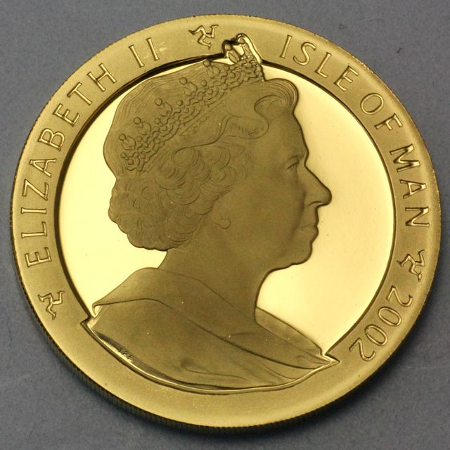 Isle of Man Goldmünze 1 Crown 2002