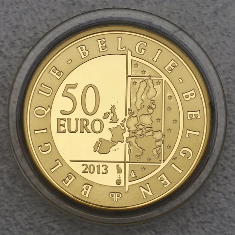 50 Euro Goldmünzen Belgien 2013 Hugo Claus