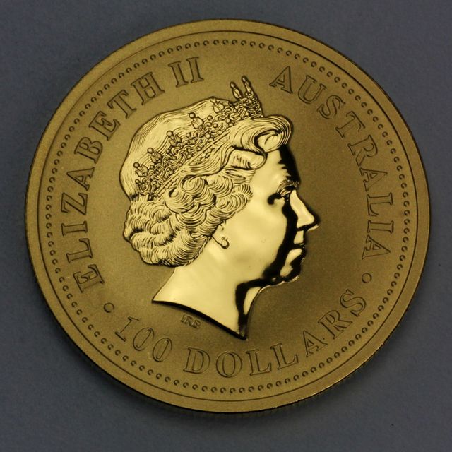 Goldmünze Australian Nugget 1999 Kopfseite Elisabeth II