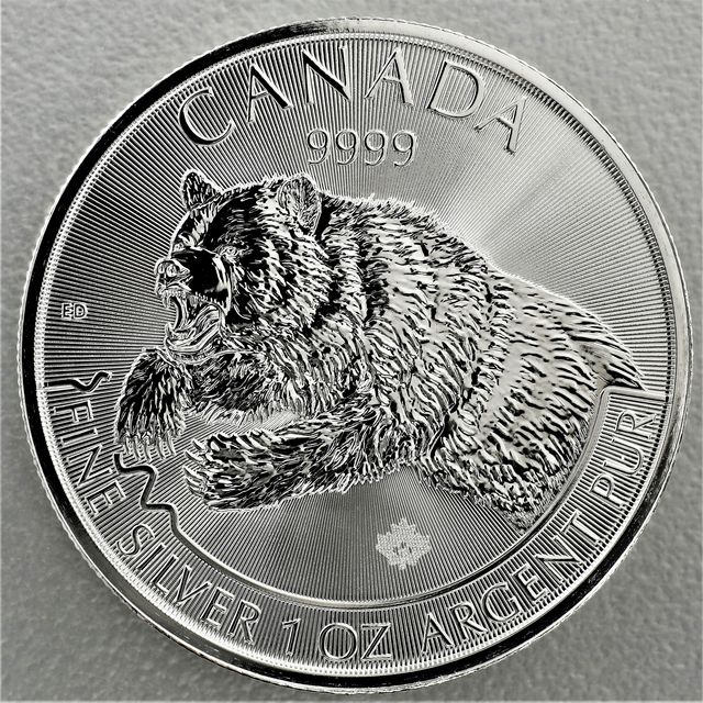 Silbermünze 1oz Predator Kanada 2019 Grizzly