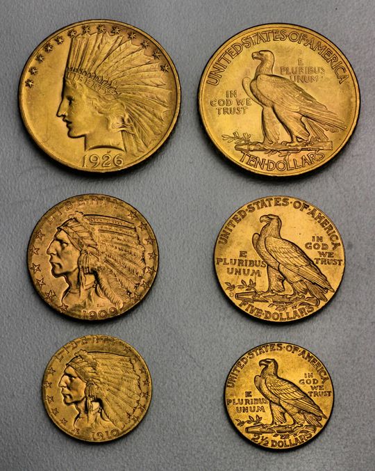 Indianhead Goldmünzen