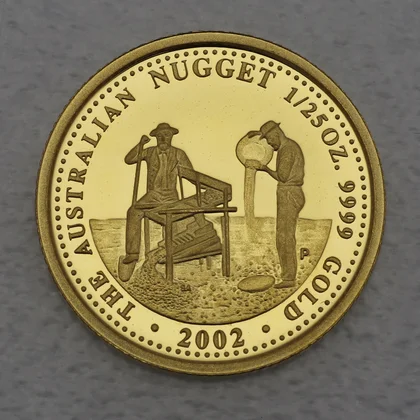 Goldmünze 1/25oz Prospector Serie - Australian Nugget 2002: Goldsucher