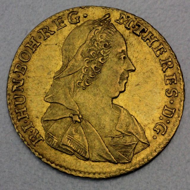 1 Golddukaten Münze Österreich 1776