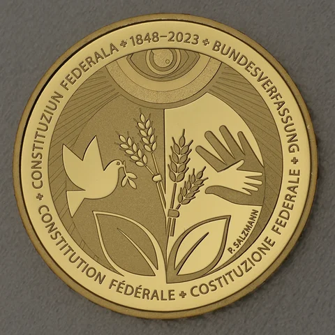 Goldmünze 50 Franken Schweiz 2023 - 175 Jahre Bundesverfassung