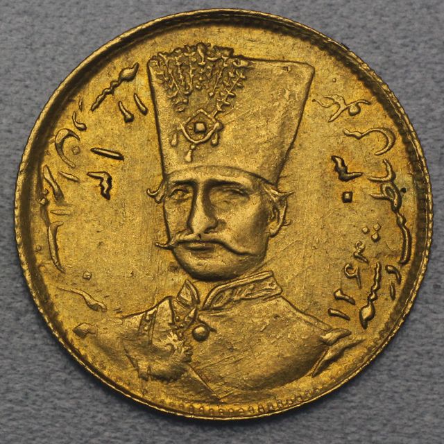 1 Toman Goldmünze Iran Nasir al-Din Sha