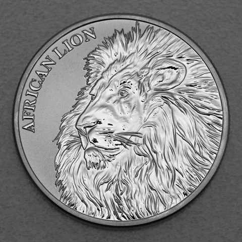 Silbermünze 2oz Tschad African Lion 2018