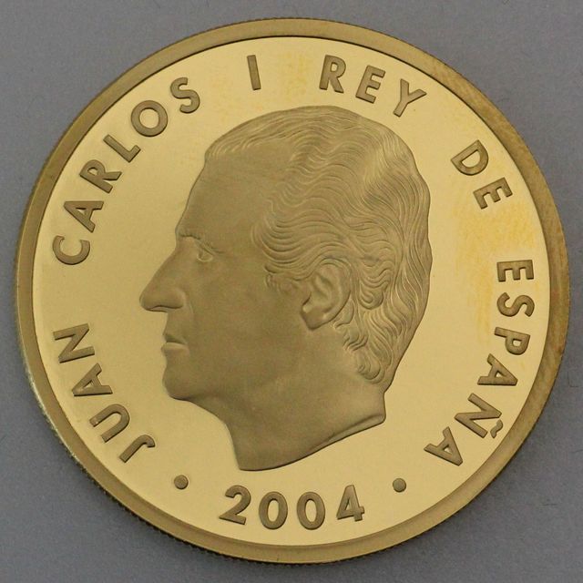 Goldmünze 200 Euro Spanien 2004 Erweiterung der EU