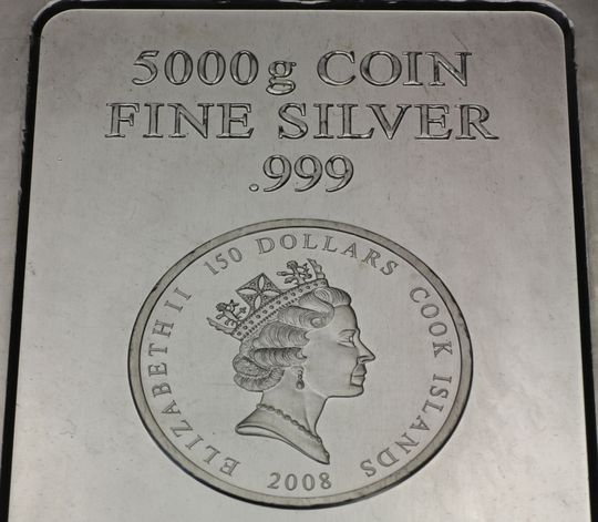 5000g Cook Islands Silberbarren