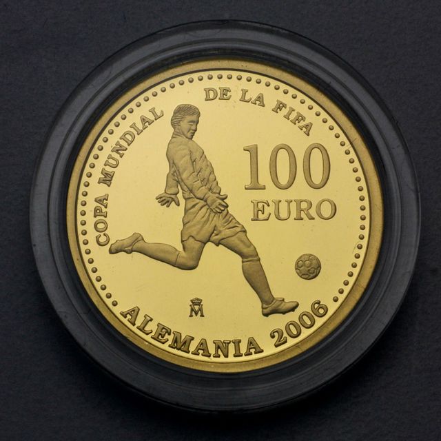 Goldmünze 100 Euro Spanien 2003 Fußball WM Deutschland