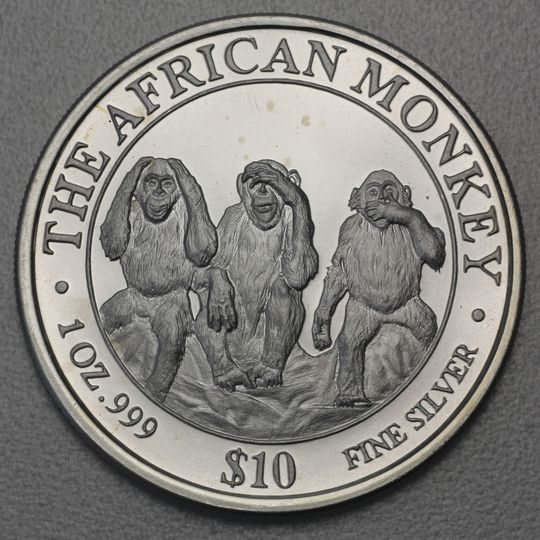 The African Monkey Silbermünze Somalia 2001