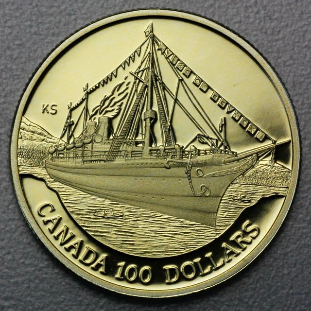100 Dollar Goldmünze Kanada 1991 aus 58,3% Gold