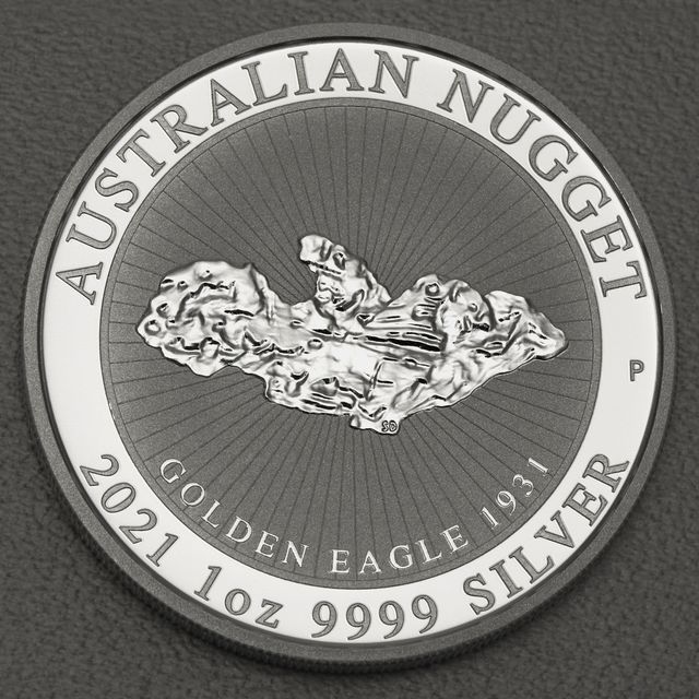 1oz Australian-Nugget Silber 2021 - Golden Eagle
