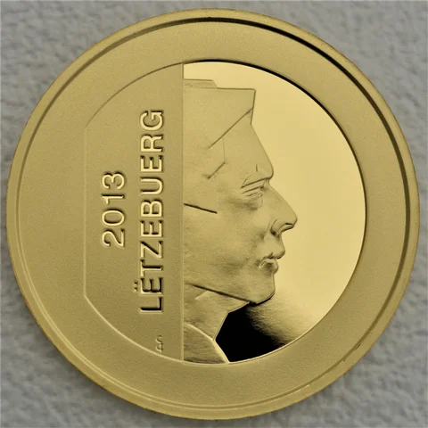 15 Euro Goldmünze Luxemburg 2013 15jähriges Jubliäum Zentralbank Luxemburg
