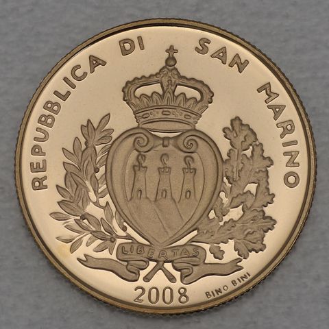 2 Scudi Goldmünze San Marino 2008 - Pompeo Batoni