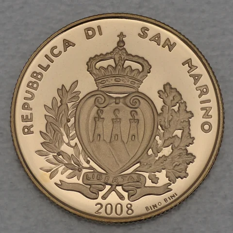 2 Scudi Goldmünze San Marino 2008 - Pompeo Batoni