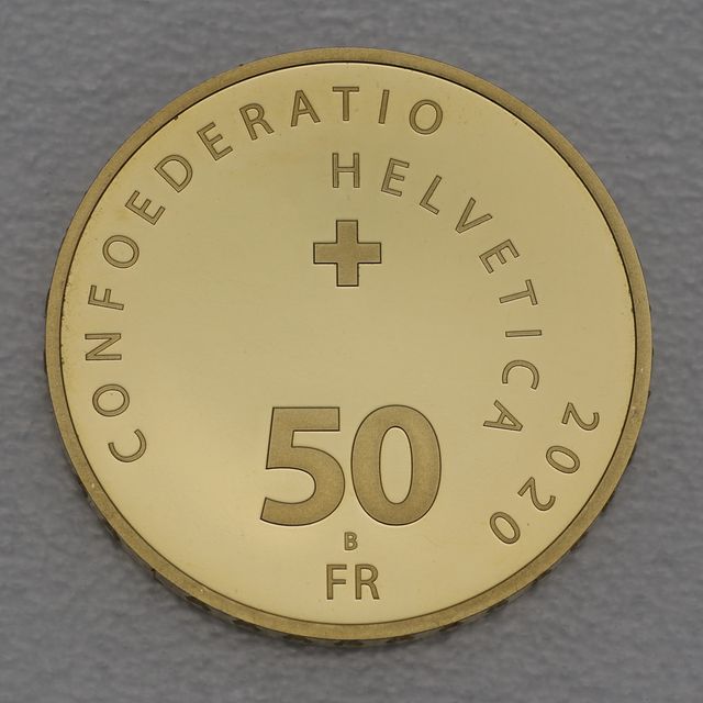 Goldmünze 50 Franken Schweiz 2020 - Roger Federer